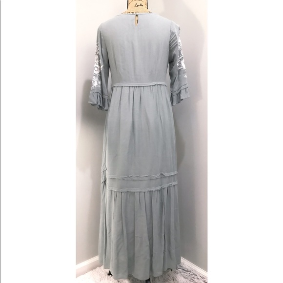 NWOT Tea N Rose Sage Maxi Dress - Picture 2 of 4
